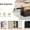 Carbon Steel Undercounter Cable Management Rack