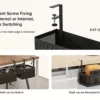 Carbon Steel Undercounter Cable Management Rack